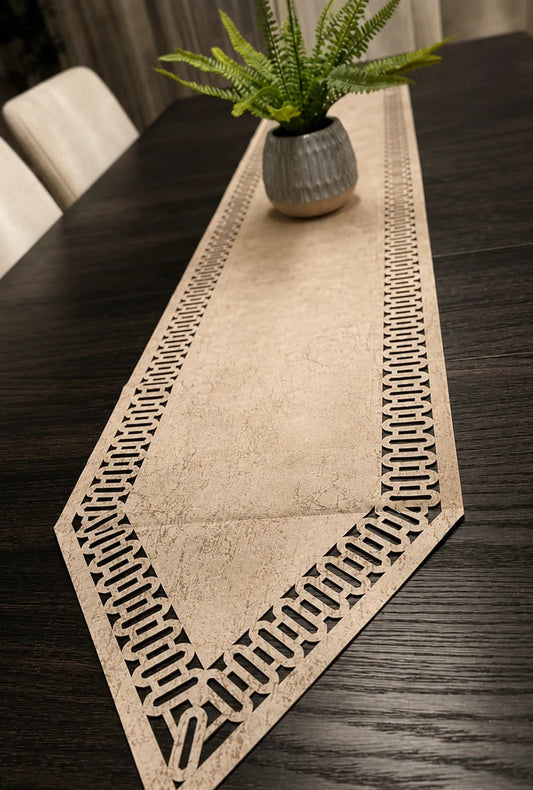 Ivory Lattice Table Runner