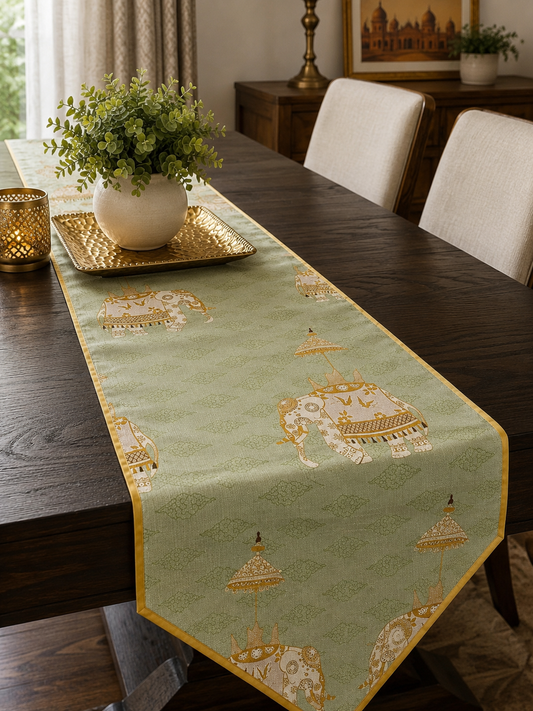 Rajwada Elephant Table Runner