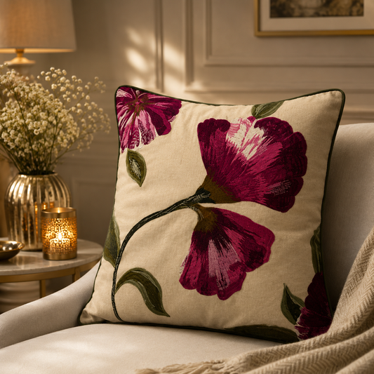Royal Camellia Cushion Cover